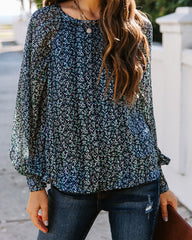 Wilda Floral Shimmer Blouse Ins Street