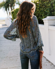 Wilda Floral Shimmer Blouse Ins Street