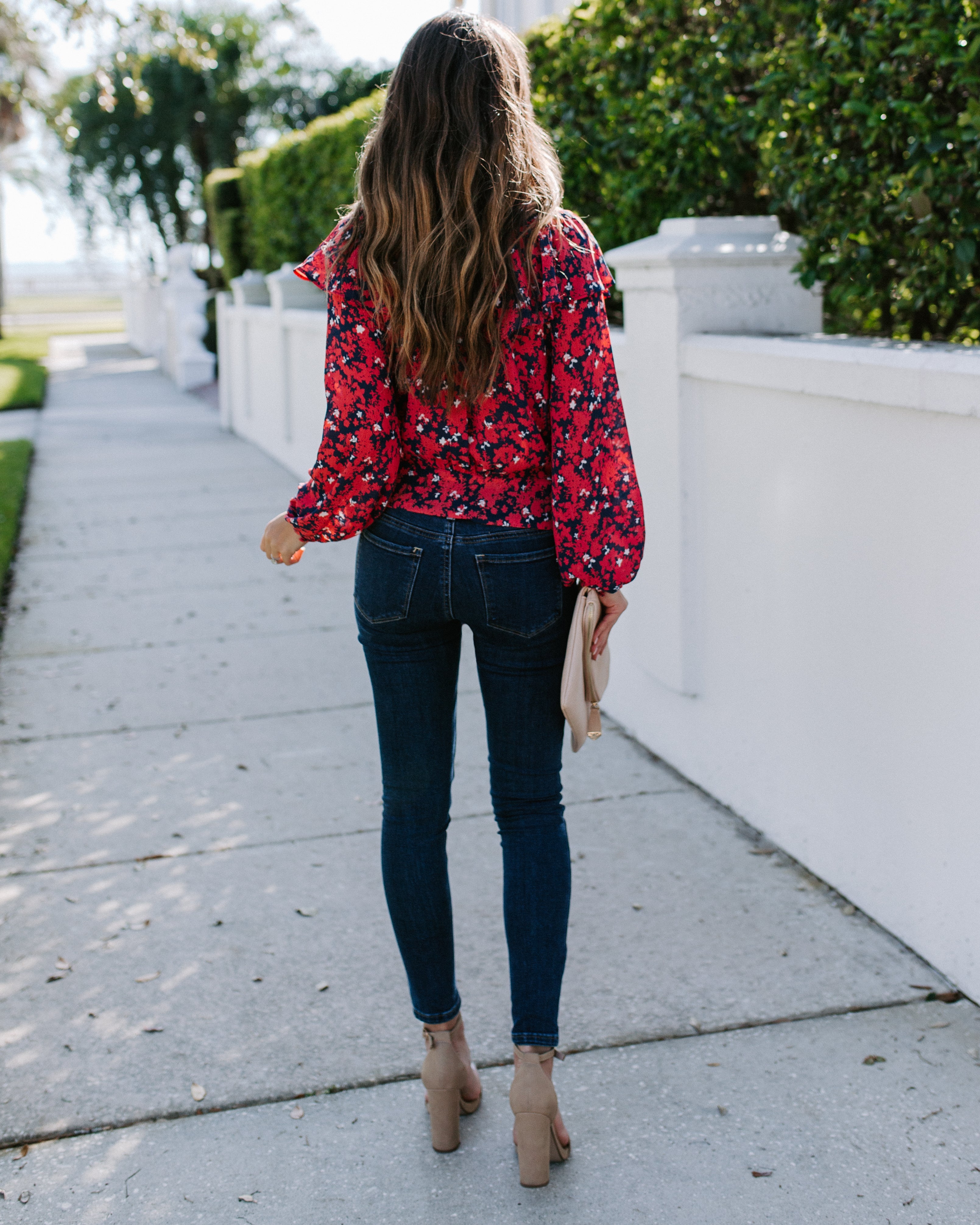 Special Delivery Floral Ruffle Tie Blouse Ins Street