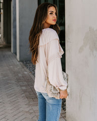 Time To Upgrade Ruffle Blouse - Bone MUST-001