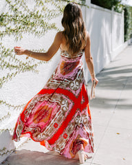 PREORDER - Reina Printed Halter Maxi Dress Ins Street