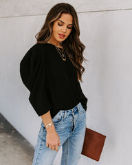 Kingston Statement Sleeve Top - Black - FINAL SALE Ins Street