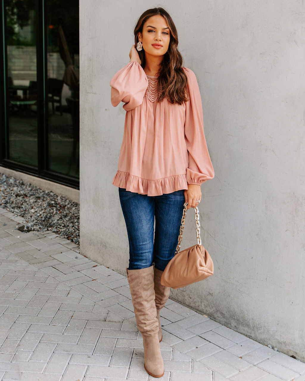 Last Glance Lace Blouse - Ginger Ins Street