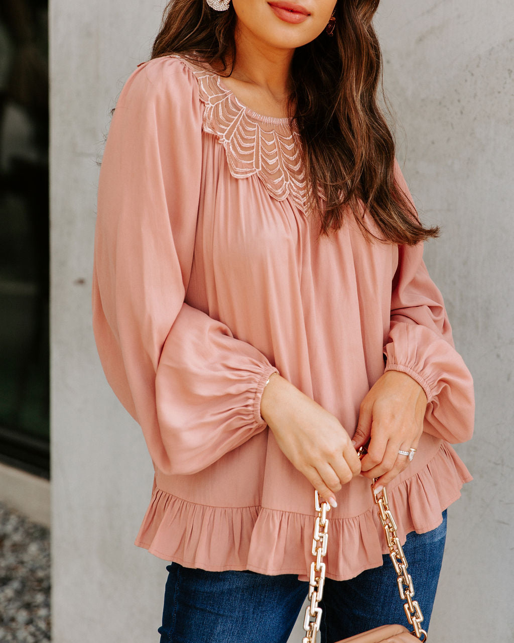 Last Glance Lace Blouse - Ginger Ins Street