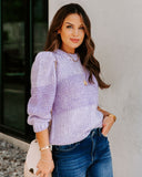 Alana Two-Tone Knit Sweater - Lilac LUMI-001