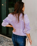 Alana Two-Tone Knit Sweater - Lilac LUMI-001