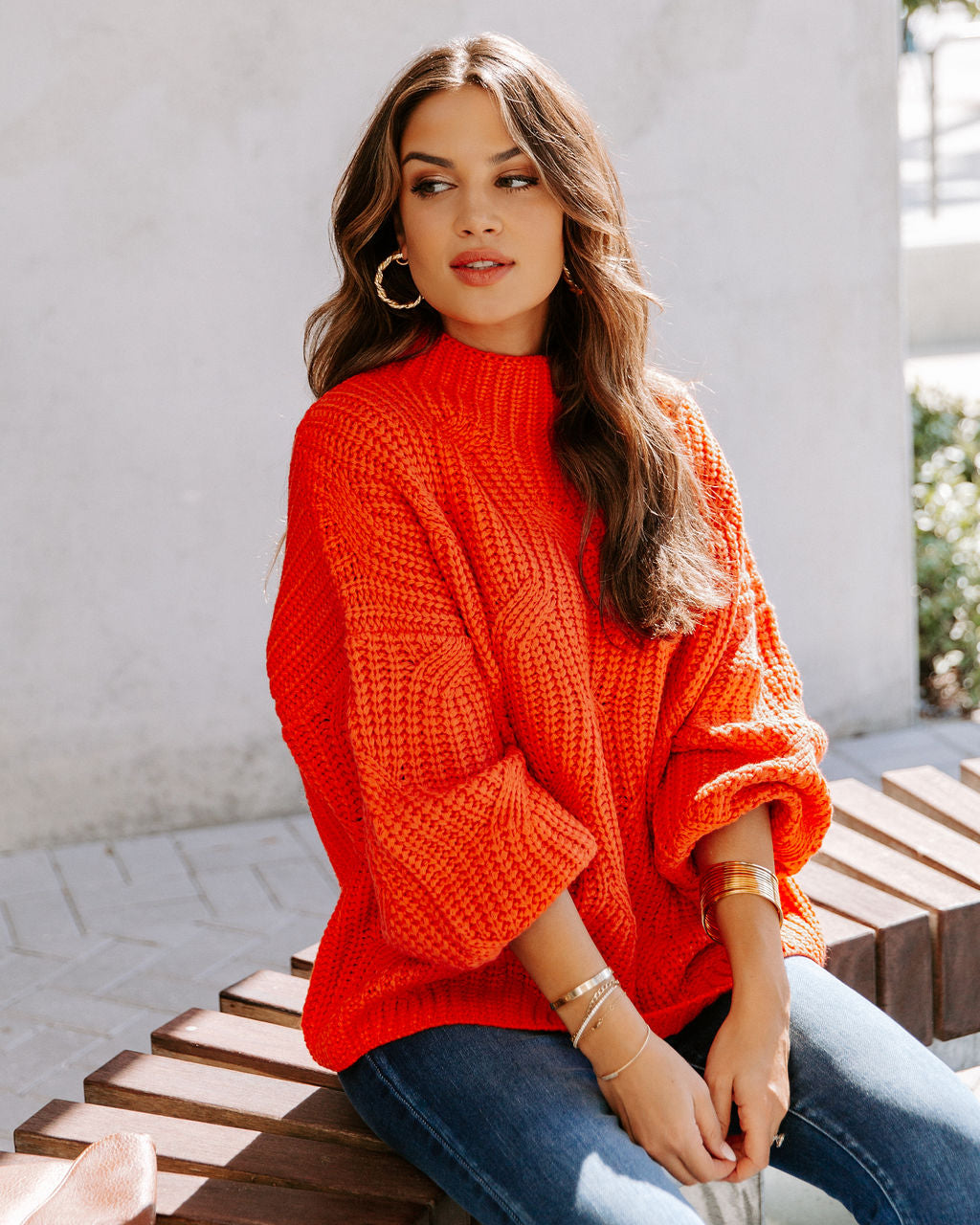 Windy City Knit Sweater - Orange Ins Street