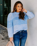 Alana Two-Tone Knit Sweater - Blue LUMI-001