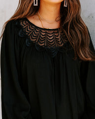 Last Glance Lace Blouse - Black Ins Street