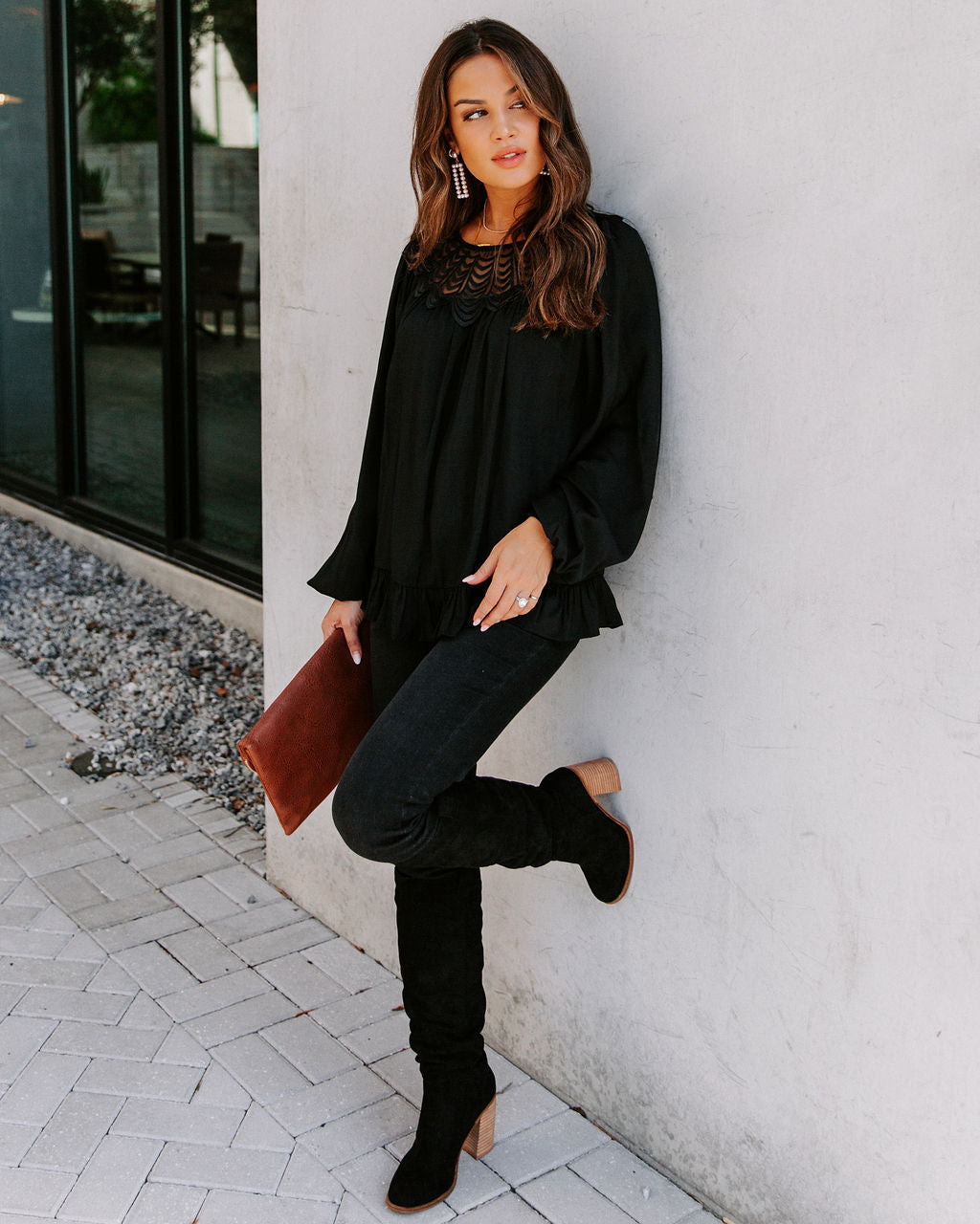 Last Glance Lace Blouse - Black Ins Street