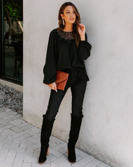 Last Glance Lace Blouse - Black Ins Street