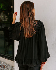 Last Glance Lace Blouse - Black Ins Street