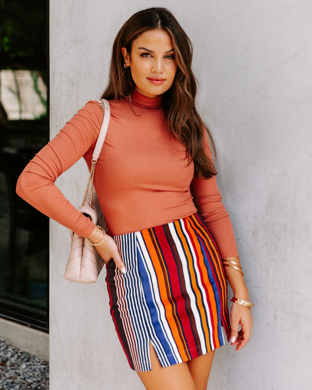 Chase Striped Corduroy Mini Skirt - FINAL SALE Ins Street