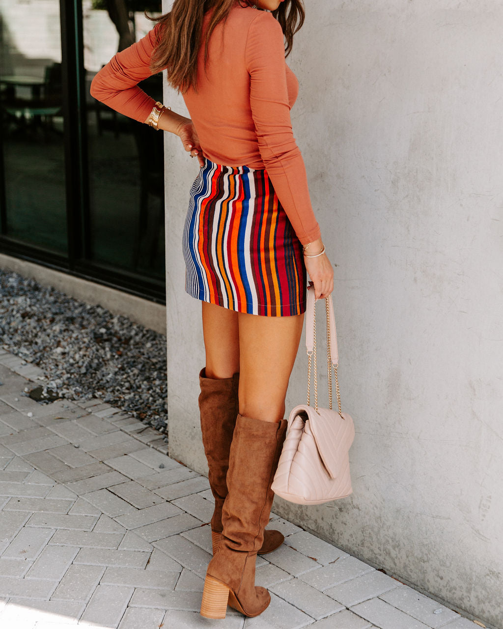 Chase Striped Corduroy Mini Skirt - FINAL SALE Ins Street