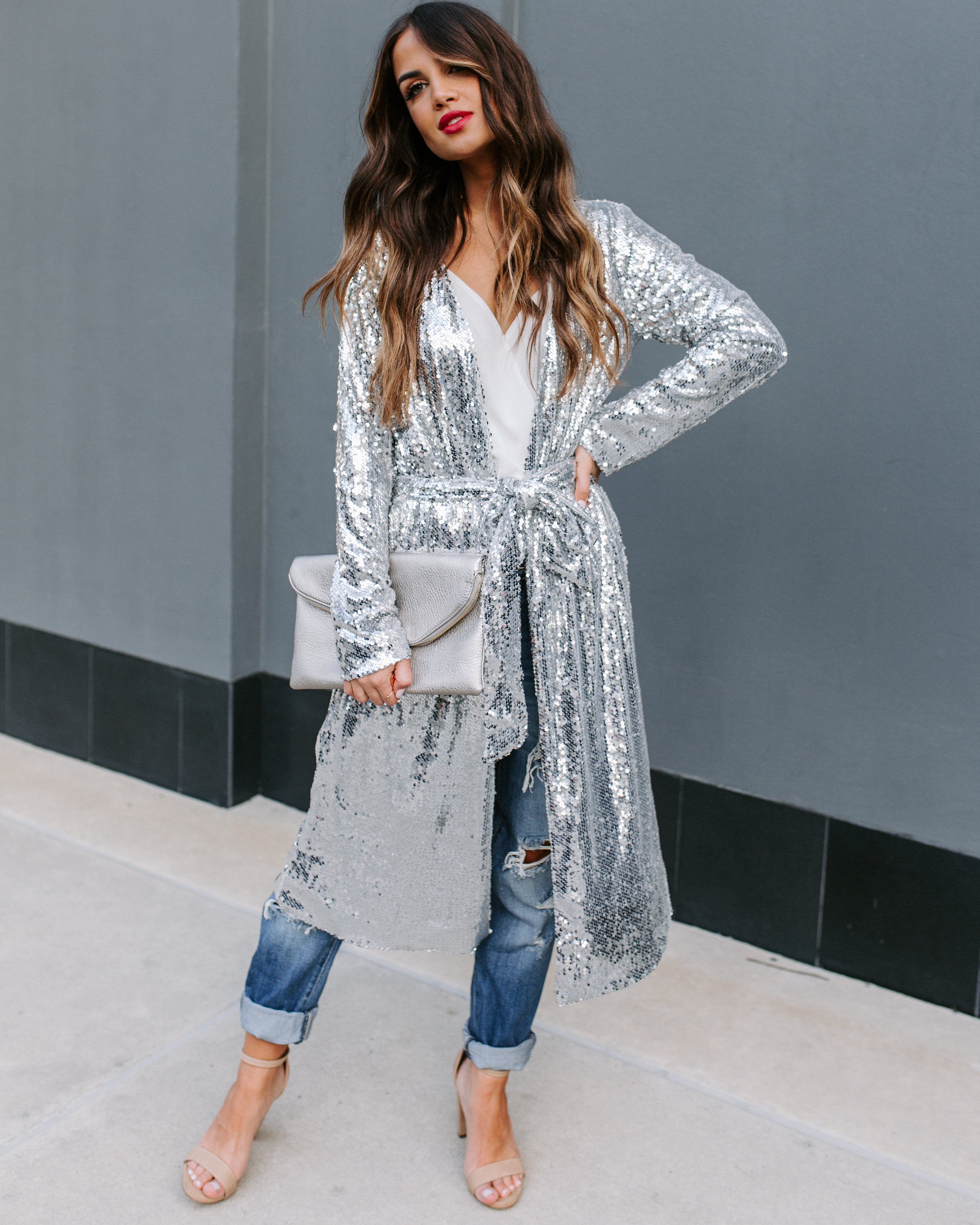 Major Compliments Sequin Duster
