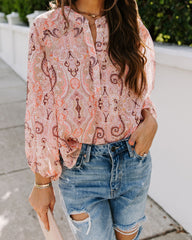 Eleanor Paisley Blouse Ins Street