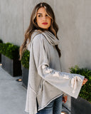 Sit Back And Relax Cotton Blend Cowl Neck Hooded Pullover Ins Street