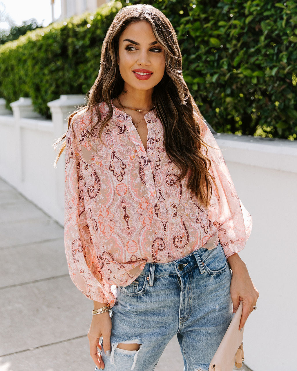 Eleanor Paisley Blouse Ins Street