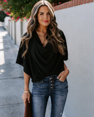 Elton Drape Blouse - Black Ins Street