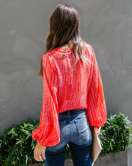 Fruitful Floral Shimmer Ruffle Blouse Ins Street