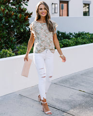 Ophelia Floral Flutter Blouse Ins Street