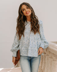 Haiden Smocked Floral Ruffle Blouse Ins Street