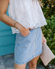 In A Zip Pocketed Denim Skirt - FINAL SALE Ins Street