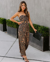 Real Taste Strapless Satin Cutout Jumpsuit - FINAL SALE Ins Street