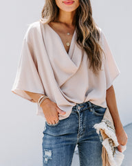 Elton Drape Blouse - Ecru Ins Street