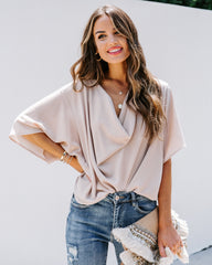 Elton Drape Blouse - Ecru Ins Street