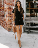 Jazzy Cotton Pocketed Button Down Romper