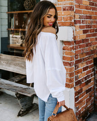 Better Late Than Never Cotton Long Sleeve Top - White InsStreet