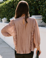 Honeymoon Phase Pleated Ruffle Blouse Ins Street