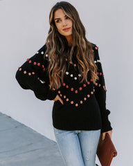 Diamond Peak Knit Pom Sweater Ins Street