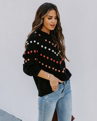 Diamond Peak Knit Pom Sweater Ins Street