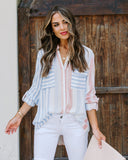 Puerto Rico Striped Button Down Top Ins Street