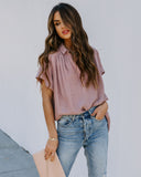 Chance Collared Woven Top - Mauve Ins Street