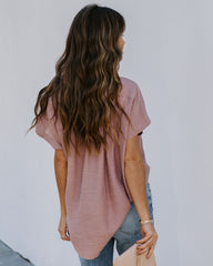 Chance Collared Woven Top - Mauve Ins Street