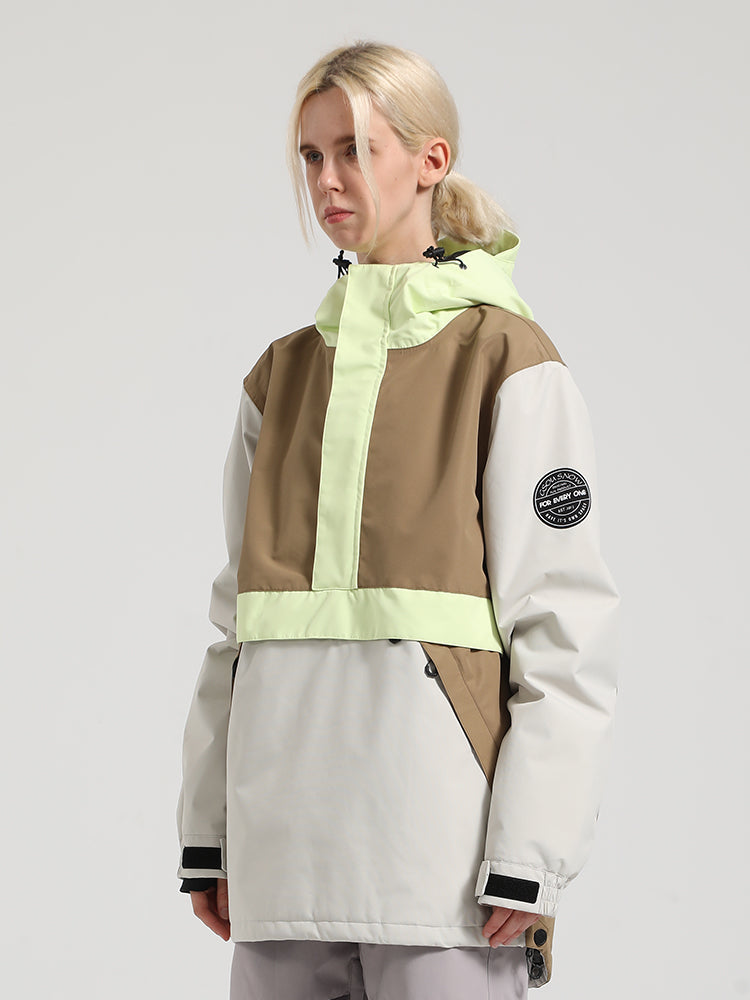 Colorblock Pullover Ski Jacket Ins Street