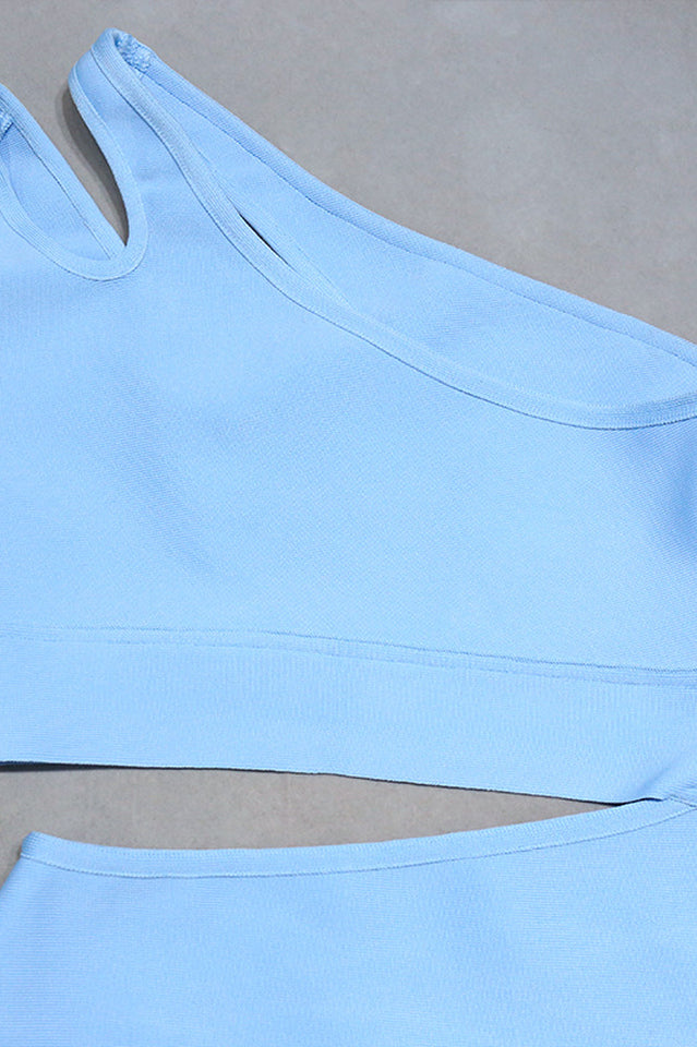 One Shoulder Cut Out Midi Dress Ins Street