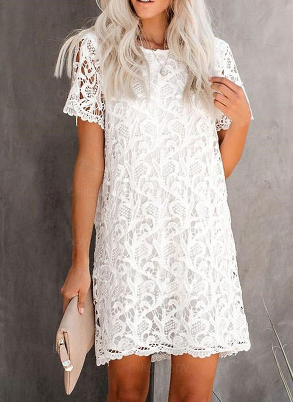 Where The Heart Is Pocketed Lace Shift Dress Ins Street