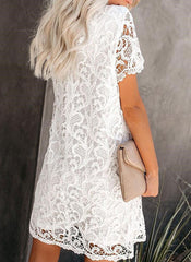 Where The Heart Is Pocketed Lace Shift Dress Ins Street