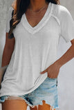 White Mid-Length Short Sleeve Summer T-Shirt Ins street