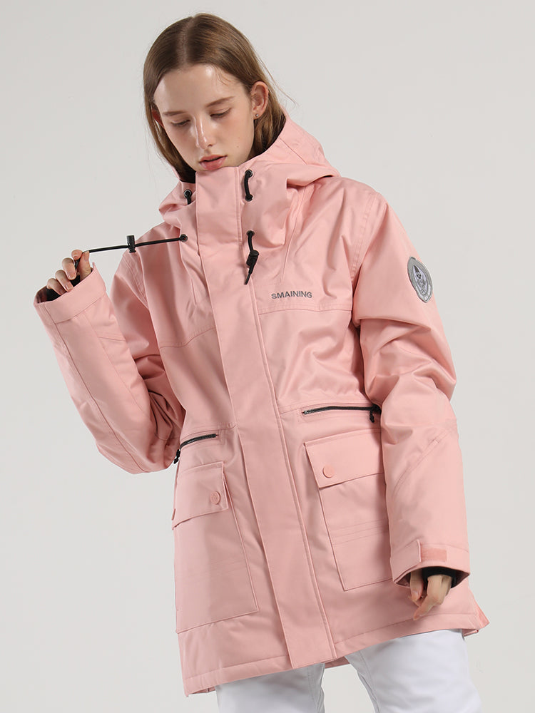 Winter New Unisex Pink Ski Suit Single And Double Board Waterproof Wear-Resistant Warm Ski Suit Ins Street