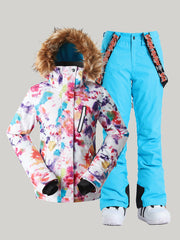 Camo Ski Suit Snowboard Jacket And Pants Set Ins Street