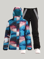 New Winter Snow Suit Warm Quilted Waterproof And Windproof Thickened Single And Double Board Ski Suit Ins Street