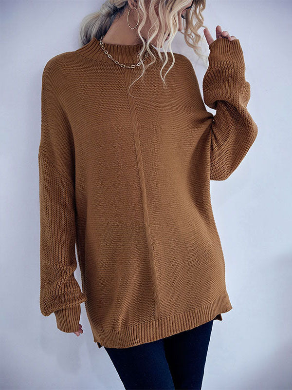 Solid Color Turtleneck Sweater 2023-03-14 InsStreet