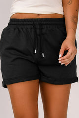 Drawstring Cuffed Shorts with Pockets Ins Street