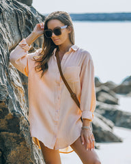 Dane Cotton Button Down Shirt - Peach FORE-001