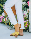 Mila Ruched Square Toe Sandal - Lemon Ins Street